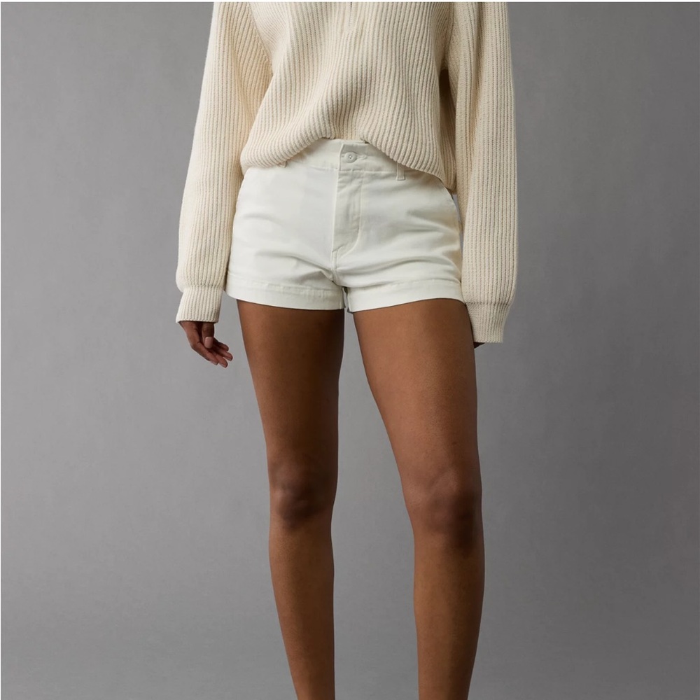 AE stretch high waisted trouser short short, size 18